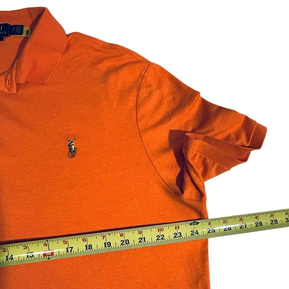 Polo Ralph Lauren Mens XL Orange Classic Fit Cotton Pony Logo Polo Shirt